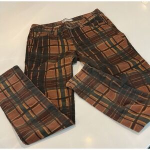 Free People Plaid Pants in Brown and Black